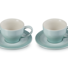 Stoneware Set of 2 Cups and SaucersSage image number 2